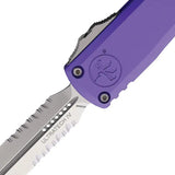 Microtech Ultratech Auto OTF Knife Gen IV D/E Dagger Blade Tactical With Purple Aluminum Handle by Microtech