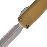 Microtech Ultratech Auto OTF Knife Gen IV D E 11224 12APTA Serrated M390 Tan Aluminum For Tactical Enthusiasts by Microtech