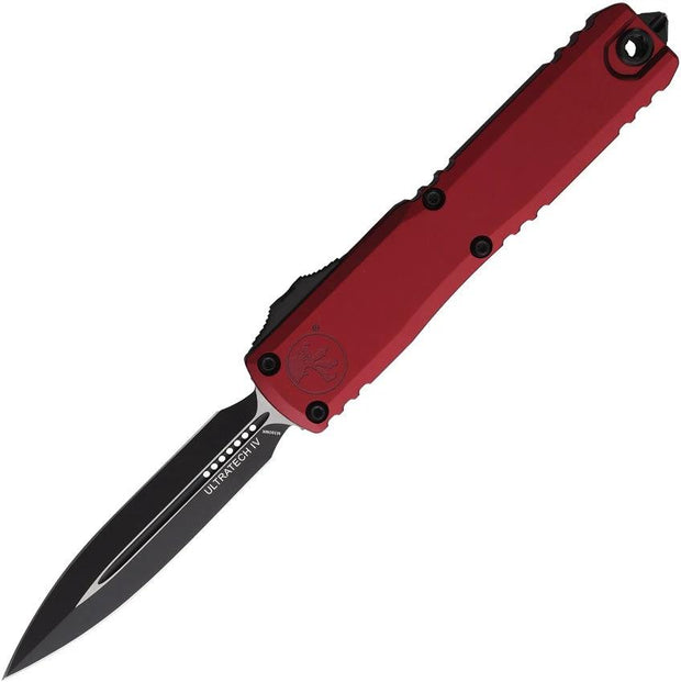 Microtech Ultratech Auto OTF Knife Gen IV DE Dual Edge M390 Blade Merlot Aluminum Handle For Elite Tactical Collectors by Microtech