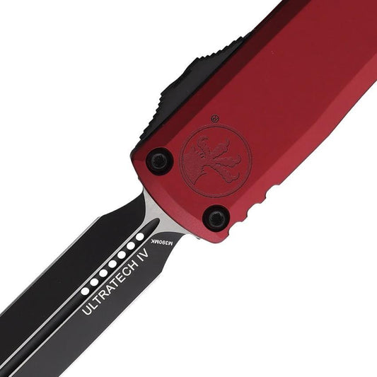Microtech Ultratech Auto OTF Knife Gen IV DE Dual Edge M390 Blade Merlot Aluminum Handle For Elite Tactical Collectors by Microtech