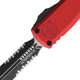 Microtech Ultratech Auto OTF Knife Gen IV Premium Two Tone Serrated M390 Blade Red Aluminum Handle For EDC by Microtech