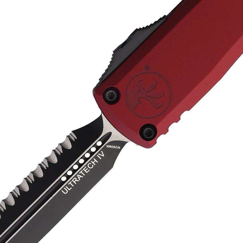 Microtech Ultratech Auto Gen IV OTF Knife Automatic Opening 3.5In Blade Merlot Aluminum Handle Glass Breaker Collector by Microtech