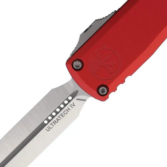 Microtech Ultratech Auto Gen IV Dagger Edge OTF Knife Red Aluminum Handle 3.5 Inch M390 Blade For Tactical EDC by Microtech