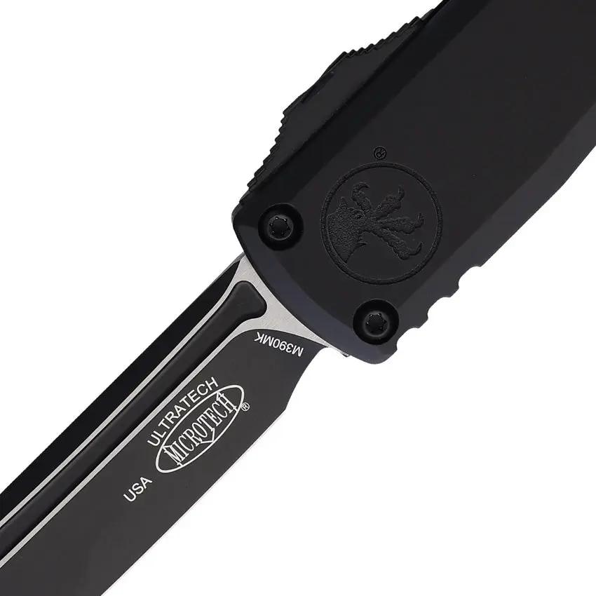 Microtech Ultratech Auto OTF Knife Gen III ZBP Two Tone M390 For Collectors Premium EDC Black Aluminum Glass Breaker by Microtech