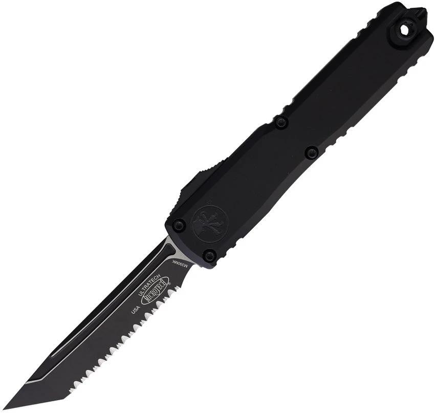 Microtech Ultratech Auto OTF Knife Gen III ZBP Two Tone Serrated M390MK Glass Breaker For Tactical Enthusiasts by Microtech