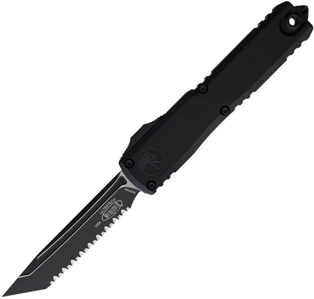 Microtech Ultratech Auto OTF Knife Gen III ZBP Two Tone Serrated M390MK Glass Breaker For Tactical Enthusiasts by Microtech