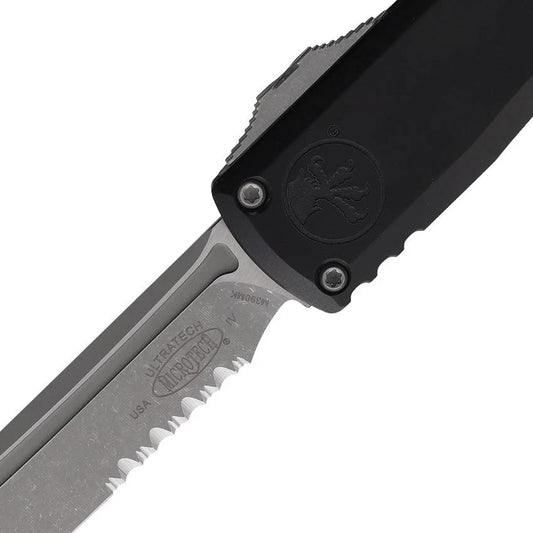 Microtech Auto Ultratech Gen IV OTF Knife For EDC Pros With Apocalyptic Finish Glass Breaker by Microtech