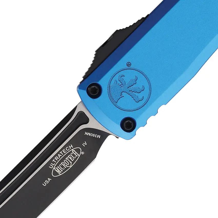 Microtech Ultratech Automatic OTF Knife Gen IV TE For Tactical Knife Enthusiasts Blue Aluminum Handle by Microtech