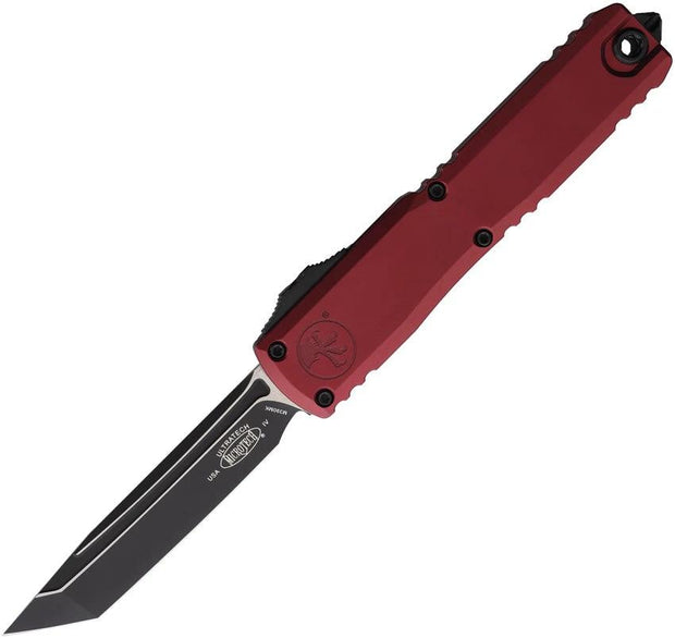 Microtech Auto Ultratech Gen IV Tanto OTF Knife 3.5In Blade M390 Merlot Aluminum EDC Tactical by Microtech