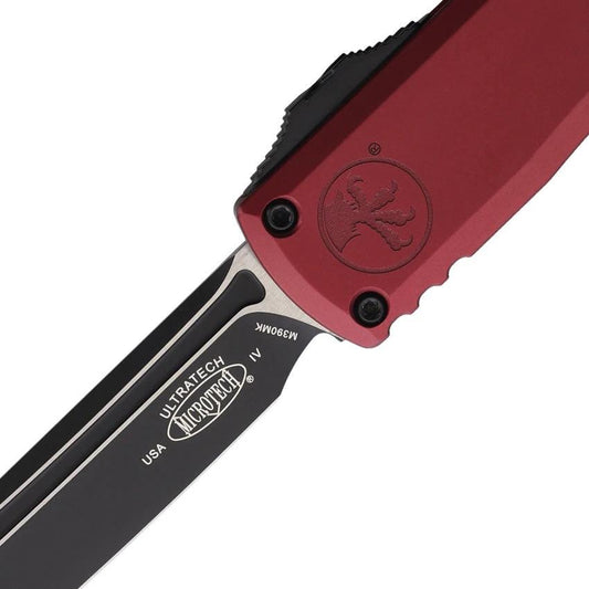 Microtech Auto Ultratech Gen IV Tanto OTF Knife 3.5In Blade M390 Merlot Aluminum EDC Tactical by Microtech