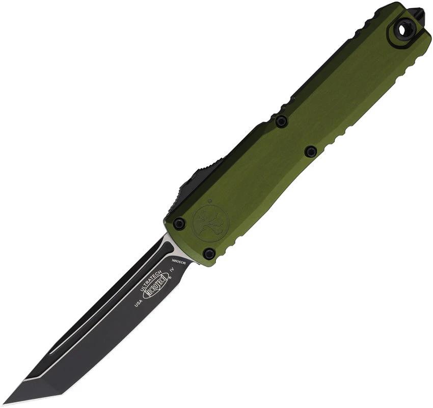 Microtech Ultratech Auto Gen IV OTF Knife With Automatic Opening M390MK Blade OD Green Aluminum Handle EDC by Microtech