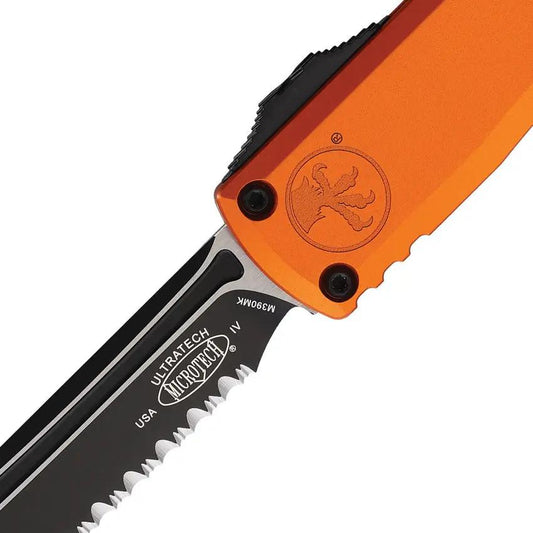 Microtech Ultratech Auto OTF Gen IV Knife With Premium M390 Blade And Orange Aluminum Handle For EDC Enthusiasts by Microtech