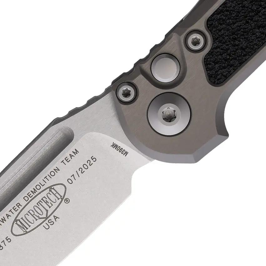 Microtech Auto LUDT Gen III 1135 10NC Automatic Knife With M390 Blade Stonewash Aluminum Handle For Tactical Enthusiasts by Microtech