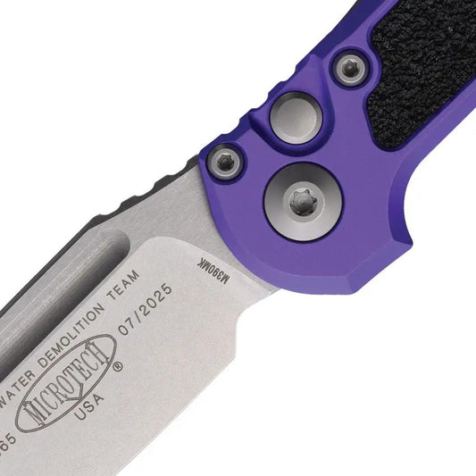 Microtech Auto LUDT GenIII Button Lock Knife 1135 10PU Premium Purple Aluminum Handle For EDC Enthusiasts by Microtech