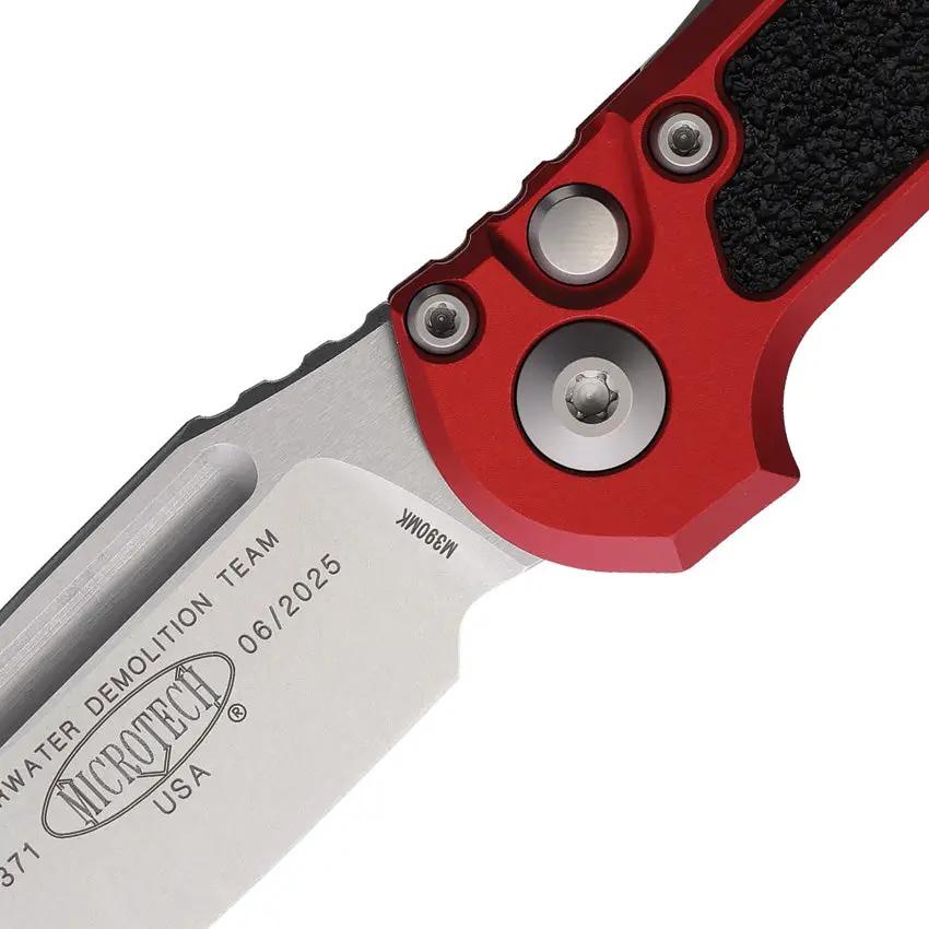 Microtech Auto LUDT Gen III 1135 10RD Automatic Knife For EDC Enthusiasts With M390 Blade Red Aluminum Handle by Microtech