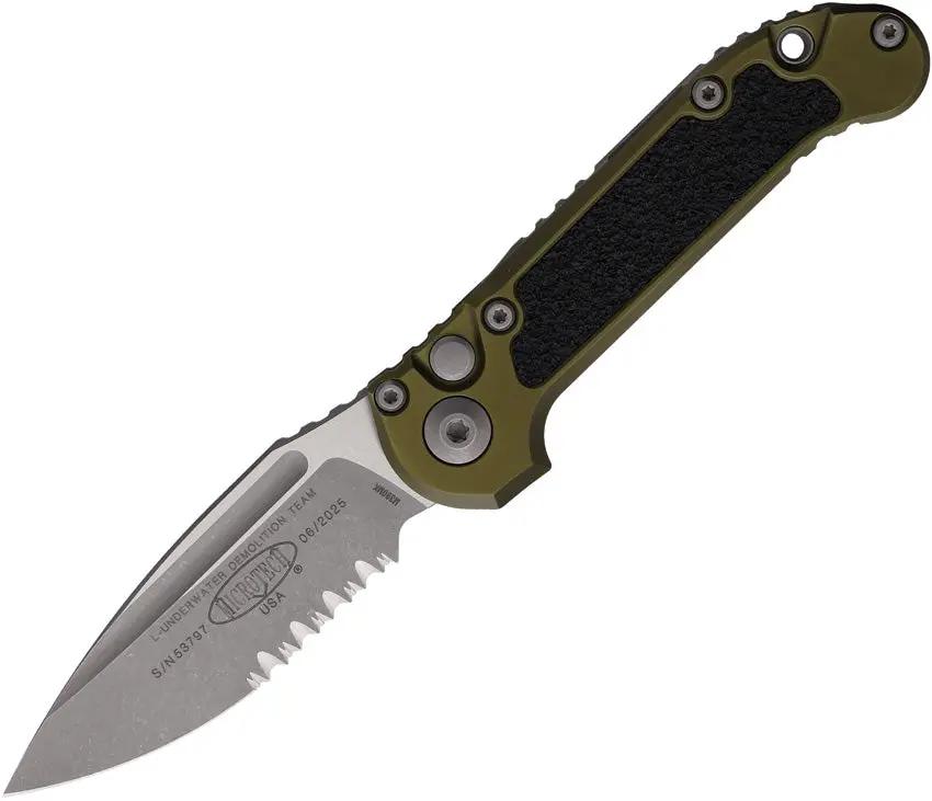 Microtech Auto LUDT Gen III 1135 11APOD Automatic Premium Knife With M390MK Blade OD Green Handle For EDC Enthusiasts by Microtech