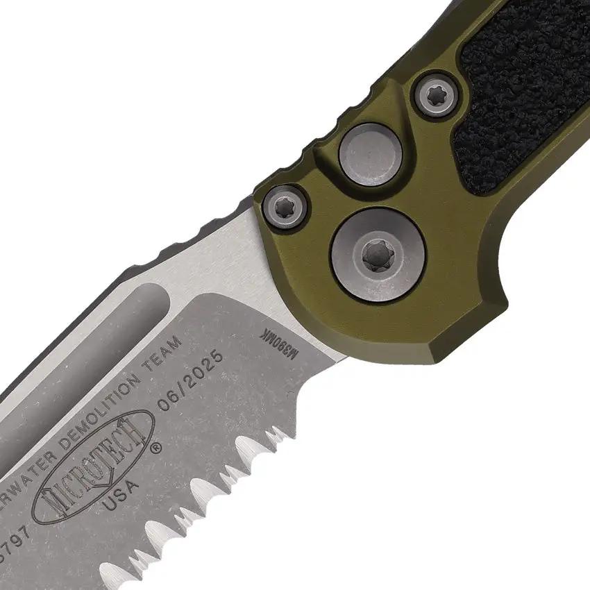 Microtech Auto LUDT Gen III 1135 11APOD Automatic Premium Knife With M390MK Blade OD Green Handle For EDC Enthusiasts by Microtech