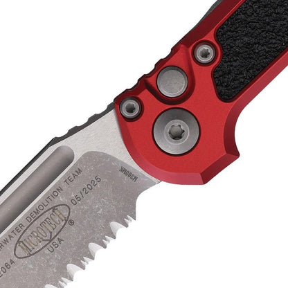 Microtech Auto LUDT Gen III Automatic Knife For EDC Enthusiasts Red Aluminum Handle M390 Blade by Microtech