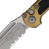 Microtech LUDT Auto Opening Knife GenIII 1135-11APTA With Apocalyptic M390 Serrated Blade Aluminum Handle EDC Tactical by Microtech