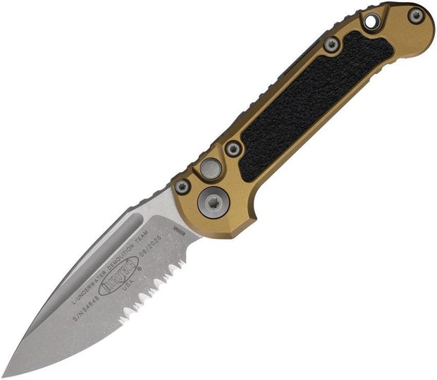 Microtech LUDT Auto Opening Knife GenIII 1135-11APTA With Apocalyptic M390 Serrated Blade Aluminum Handle EDC Tactical by Microtech