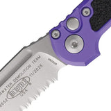 Microtech Auto LUDT Gen III Button Lock Knife Automatic Opening 3.5in Blade Purple Aluminum Handle EDC by Microtech