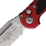 Microtech Auto LUDT Button Lock Gen III 1135 11RD EDC Knife Automatic Opening Red Aluminum Handle by Microtech