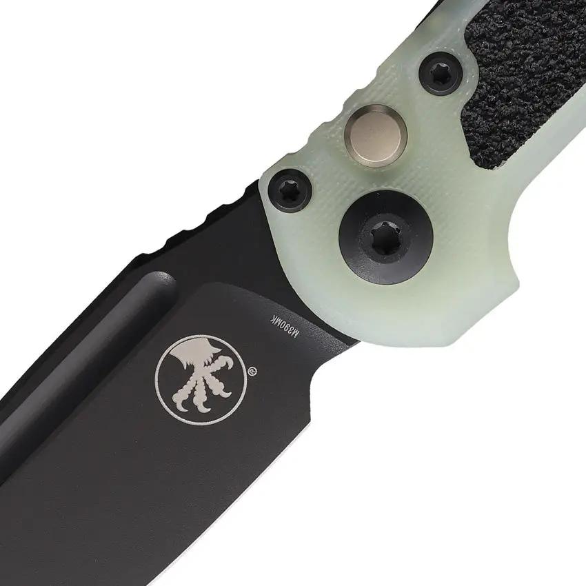 Premium Microtech Auto LUDT Gen III Button Lock Knife With 3.5in M390 Blade Jade G10 For EDC Enthusiasts by Microtech