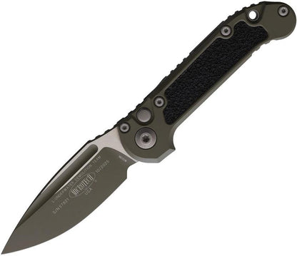 Microtech Auto LUDT GenIII Knife With Automatic Opening Moss Green Cerakote M390MK Blade 4.5in Closed For EDC by Microtech