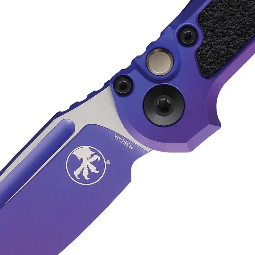 Microtech Auto LUDT Gen III Purple Aurora EDC Knife With Automatic Opening And Premium Bohler M390MK Blade by Microtech