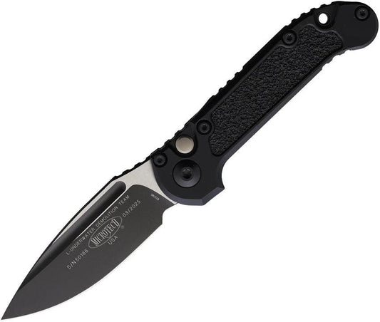 Microtech Auto LUDT Gen III 1135 1T Button Lock EDC Knife With Bohler M390MK Stainless Blade And Black Aluminum Handle by Microtech