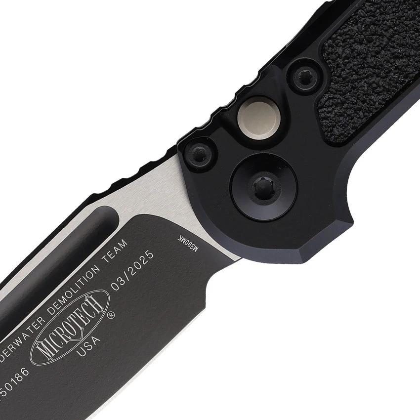 Microtech Auto LUDT Gen III 1135 1T Button Lock EDC Knife With Bohler M390MK Stainless Blade And Black Aluminum Handle by Microtech