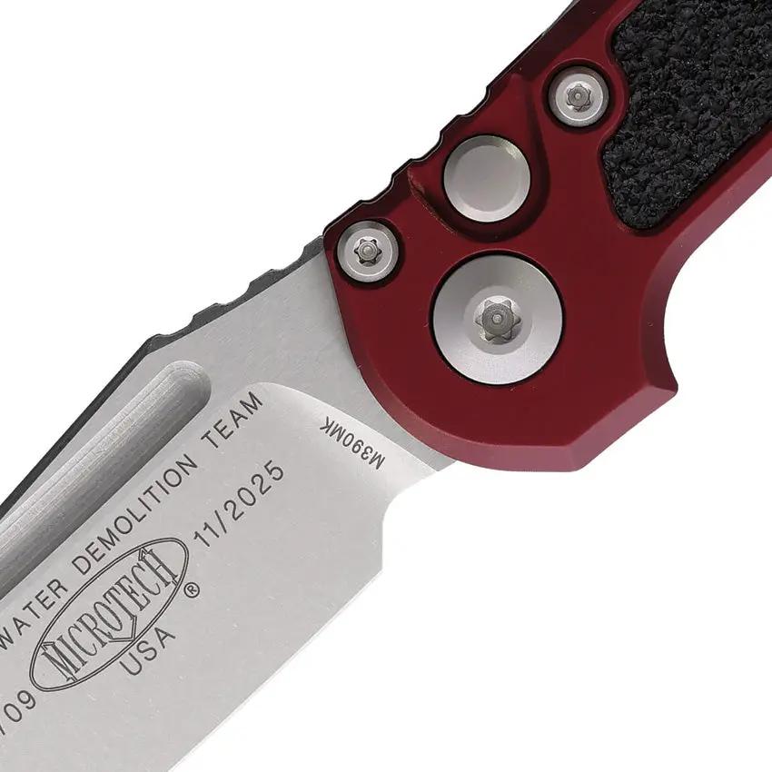 Microtech Auto LUDT Button Lock Gen III 113610MR Knife 3.5Inch Blade M390 Merlot Aluminum EDC Tactical by Microtech