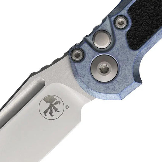 Microtech Auto LUDT Marfione Select Knife Automatic Opening Ice Blue Titanium Handle M390 Blade For Tactical Knife Fans by Microtech