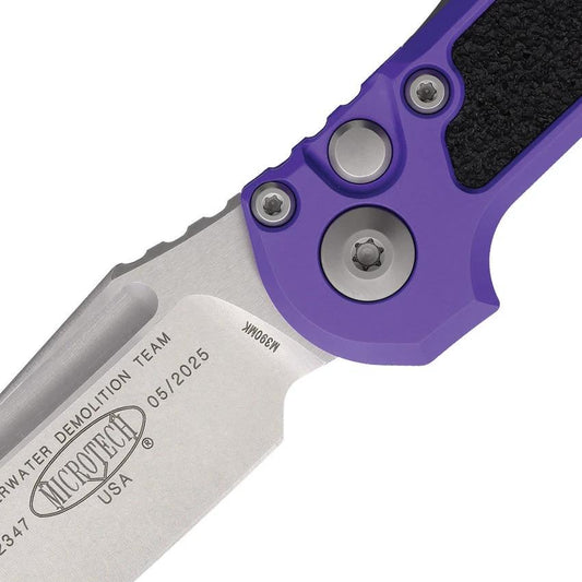 Microtech Auto LUDT GenIII 3.5in M390MK Blade Purple Aluminum Handle Automatic Opening EDC Knife by Microtech