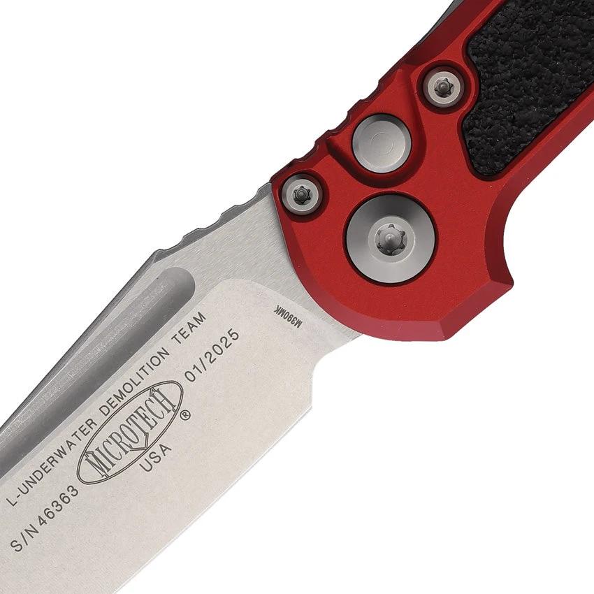 Microtech Auto LUDT Gen III Button Lock 1136-10RD Automatic Knife 3.5in M390MK Blade Red Aluminum Handle EDC Tactical by Microtech