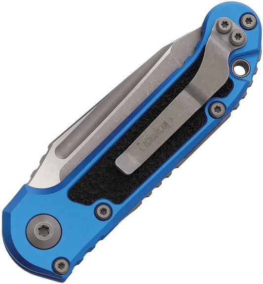 Microtech Auto LUDT Button Lock EDC Knife GenIII Blade Bohler M390 Apocalyptic Blue Aluminum by Microtech