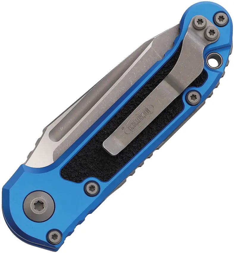 Microtech Auto LUDT Button Lock EDC Knife GenIII Blade Bohler M390 Apocalyptic Blue Aluminum by Microtech