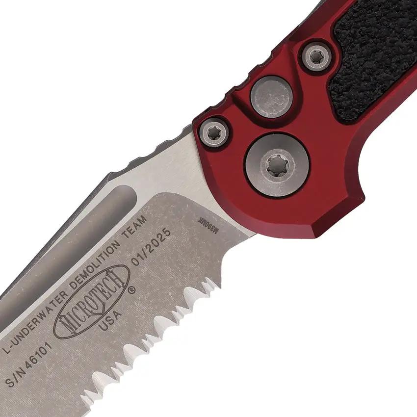 Microtech Auto LUDT Gen III 1136-11APMR Automatic Knife For Tactical Enthusiasts With Merlot Aluminum Handle M390 Tanto by Microtech