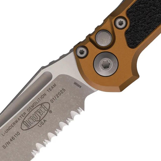 Microtech Auto LUDT GenIII Automatic Knife With 3.5 Inch M390 Bohler Blade Tan Aluminum Handle For Elite EDC Enthusiasts by Microtech
