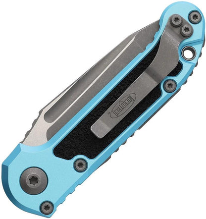 Microtech Auto LUDT Button Lock Gen III Knife With Apocalyptic M390 Blade And Turquoise Handle For EDC Enthusiasts by Microtech