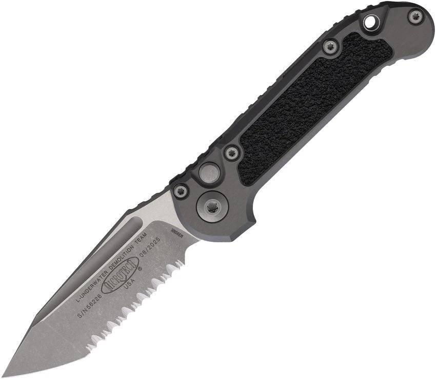 Microtech Auto LUDT Gen III Button Lock Knife Automatic Opening 4.5in Closed 3.5in M390 Serrated Tanto For Tactical by Microtech