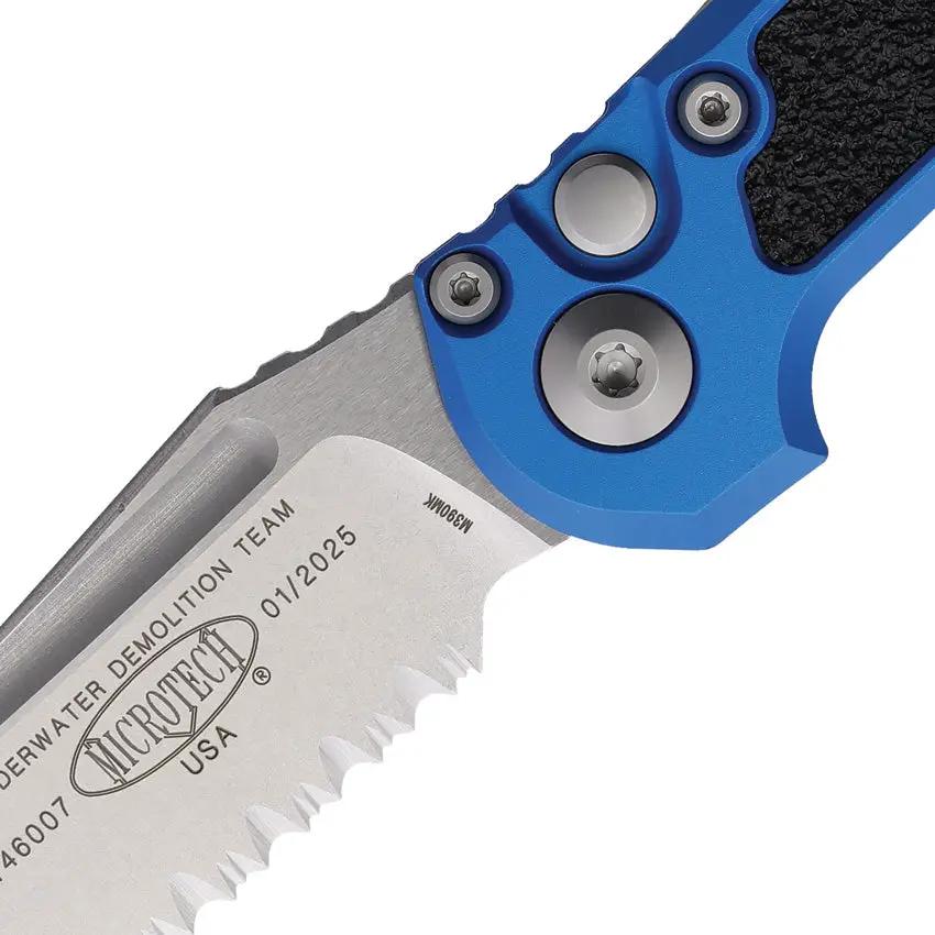 Microtech Auto LUDT Gen III Knife Automatic Opening With M390 Blade Blue Aluminum Handle For EDC by Microtech