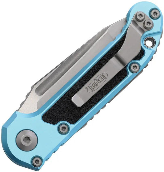 Microtech Auto LUDT Gen III Button Lock Serrated M390 Blade Turquoise Aluminum For EDC Enthusiasts by Microtech