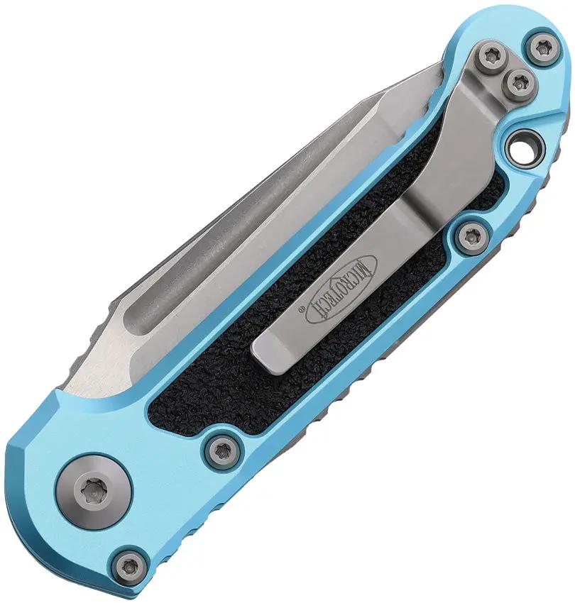 Microtech Auto LUDT Gen III Button Lock Serrated M390 Blade Turquoise Aluminum For EDC Enthusiasts by Microtech