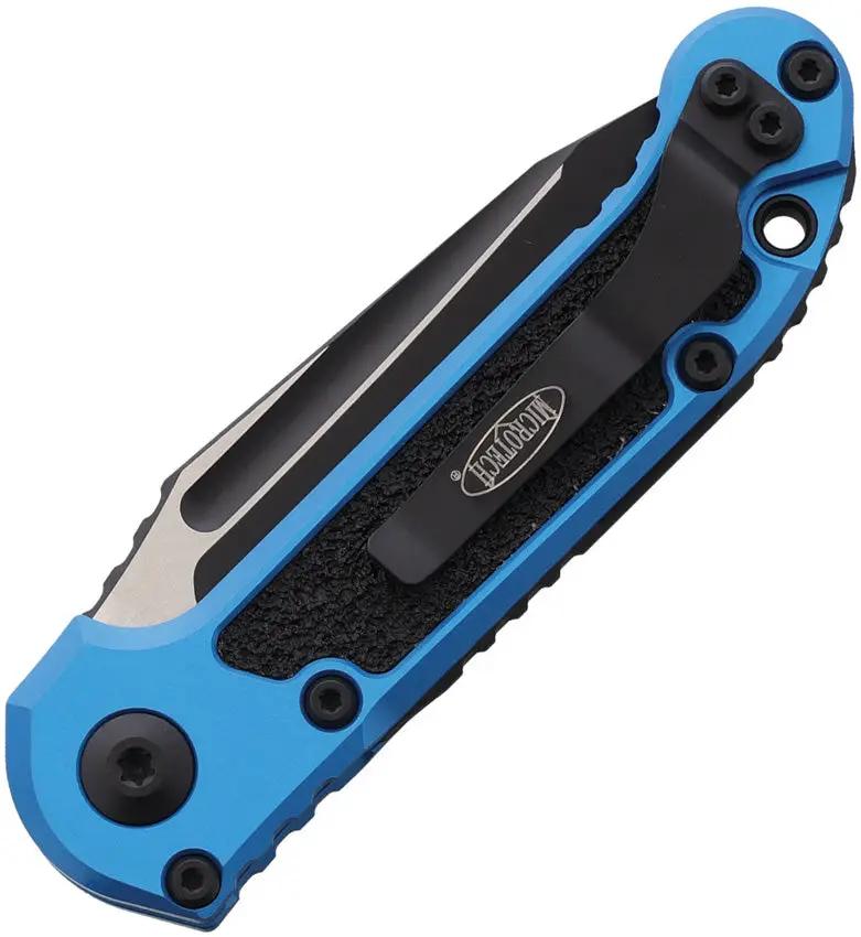 Microtech Auto LUDT Gen III 1136-1BL Button Lock EDC Knife With Blue Aluminum Handle M390 Blade by Microtech