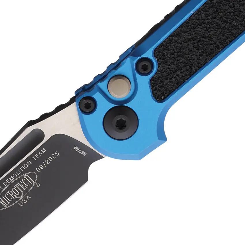 Microtech Auto LUDT Gen III 1136-1BL Button Lock EDC Knife With Blue Aluminum Handle M390 Blade by Microtech