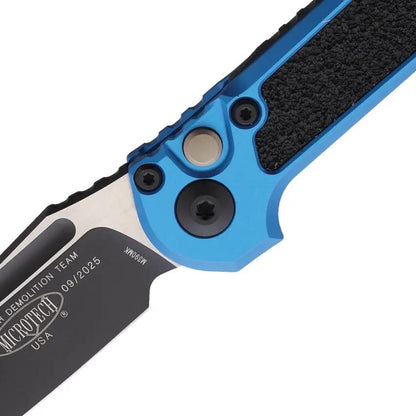 Microtech Auto LUDT Gen III 1136-1BL Button Lock EDC Knife With Blue Aluminum Handle M390 Blade by Microtech