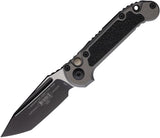 Microtech Auto LUDT GenIII Button Lock EDC Knife Automatic Opening Bohler M390MK Blade TwoTone Gray Aluminum Handle by Microtech