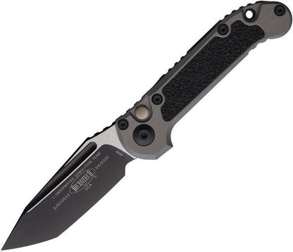 Microtech Auto LUDT GenIII Button Lock EDC Knife Automatic Opening Bohler M390MK Blade TwoTone Gray Aluminum Handle by Microtech