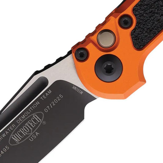 Microtech Auto LUDT Gen III EDC Knife with Orange Aluminum Handle Two Tone M390 Blade For EDC Enthusiasts by Microtech